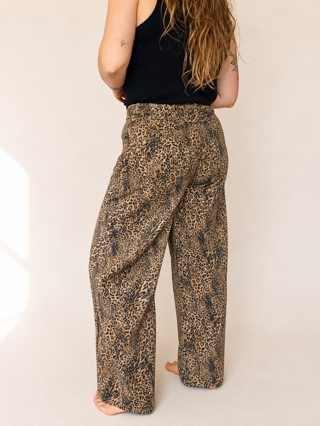 Spellwork Leopard Barrel Jeans