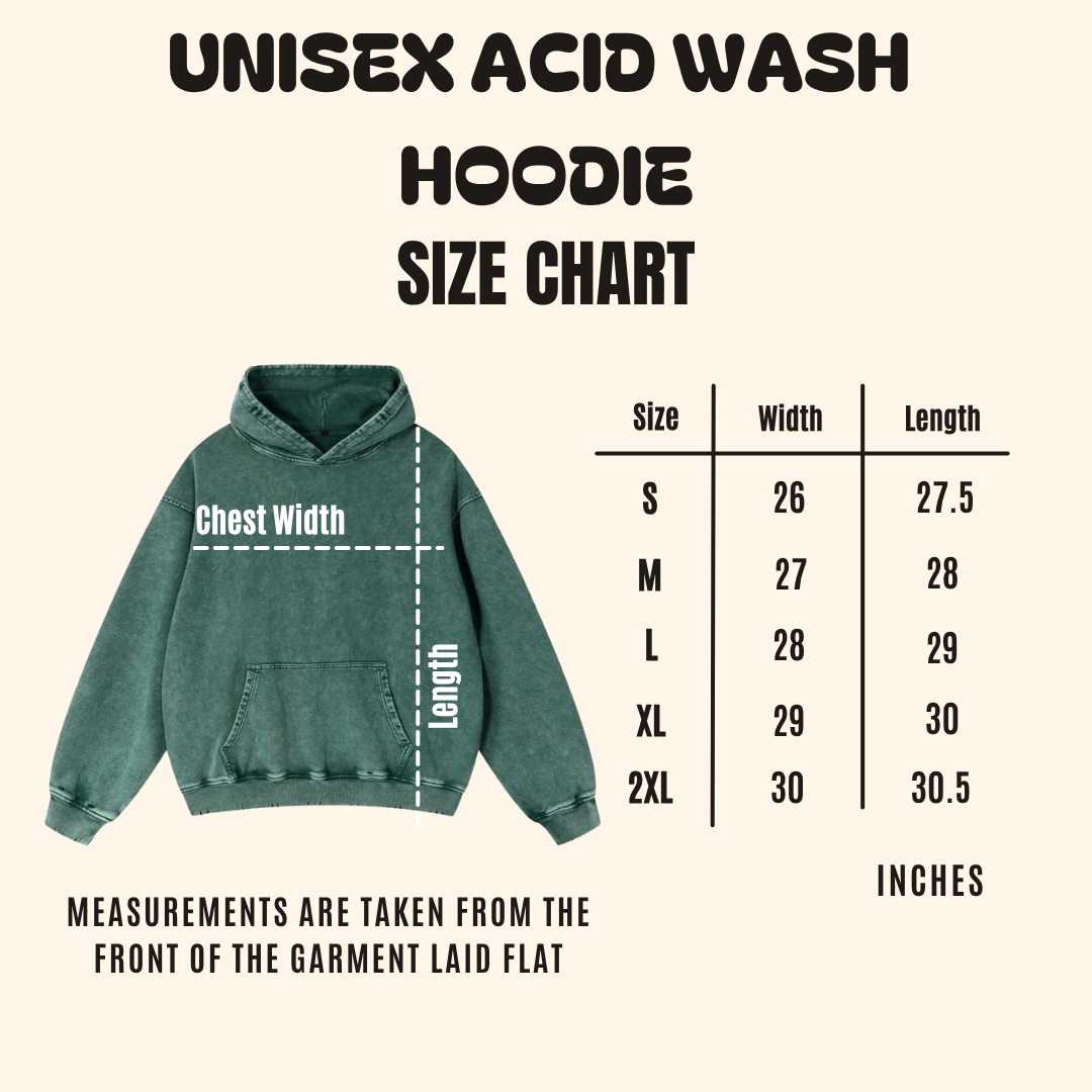 Forest Ritual Acid Wash Hoodie ✴ Dusty Green