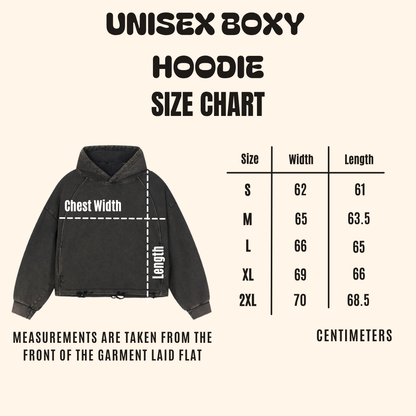 Forest Ritual Unisex Boxy Hoodie ✴ Midnight Black