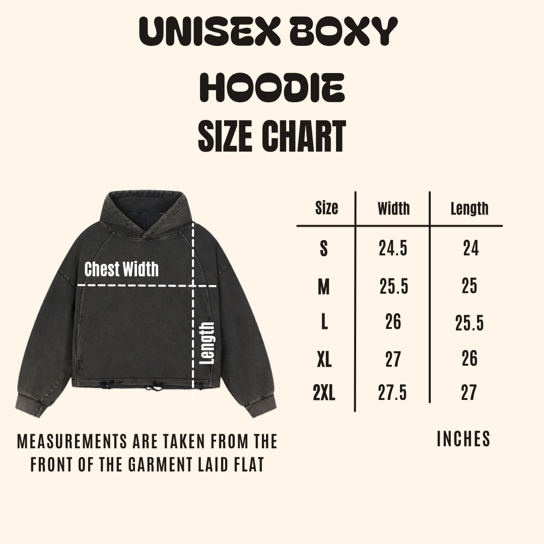 Forest Ritual Unisex Boxy Hoodie ✴ Midnight Black